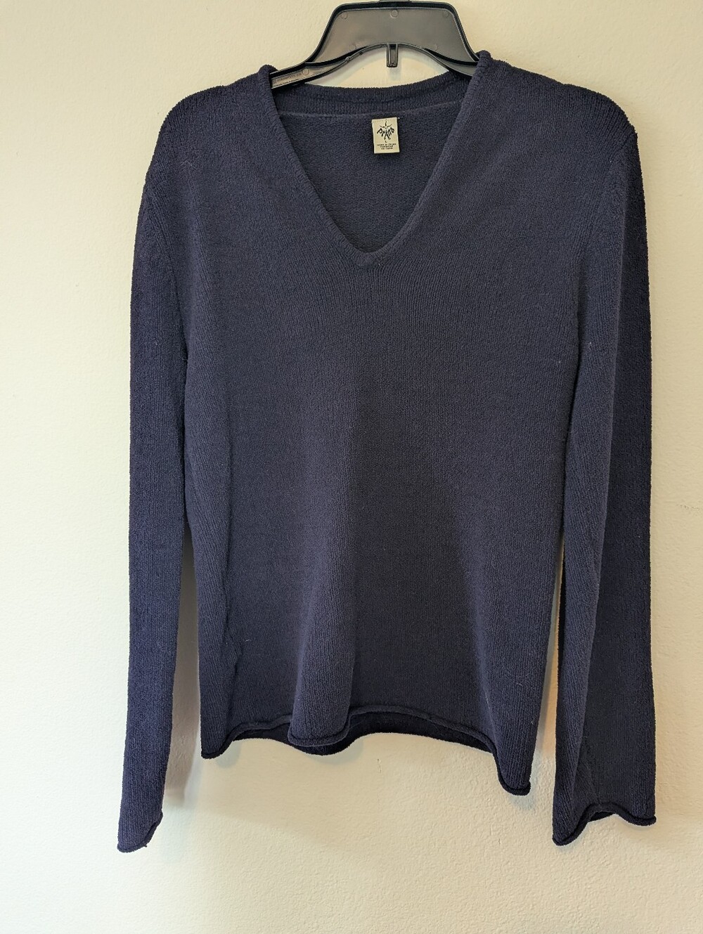 Prana Plum V-Neck Long Sleeve Sweater